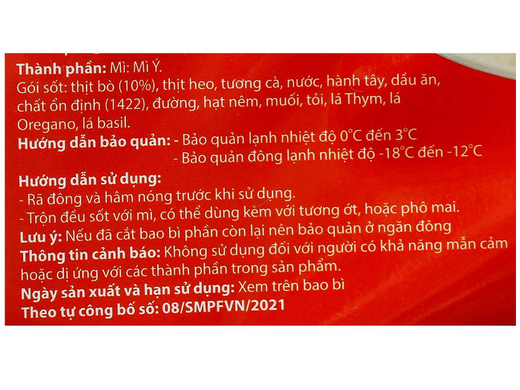 Mì ý sốt bò bằm Le Gourmet 200g