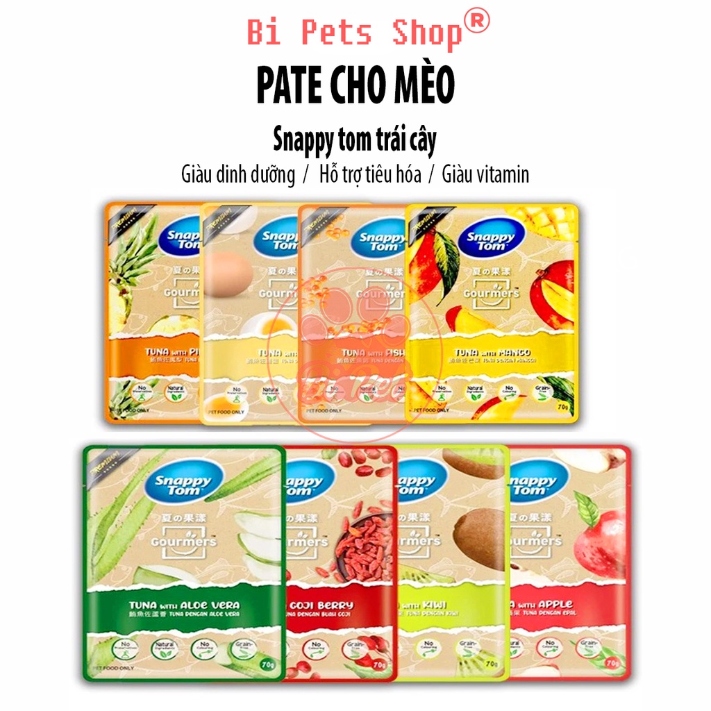 Pate mèo Snappy Tom Trái Cây - Pate dành cho mèo mọi lứa tuổi [70Gr]