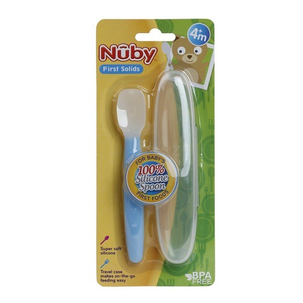 Thìa Nuby ăn dặm silicon cao cấp