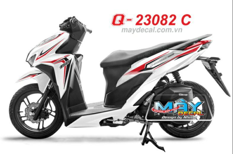 Tem rời vario 150 đỏ đen trắng