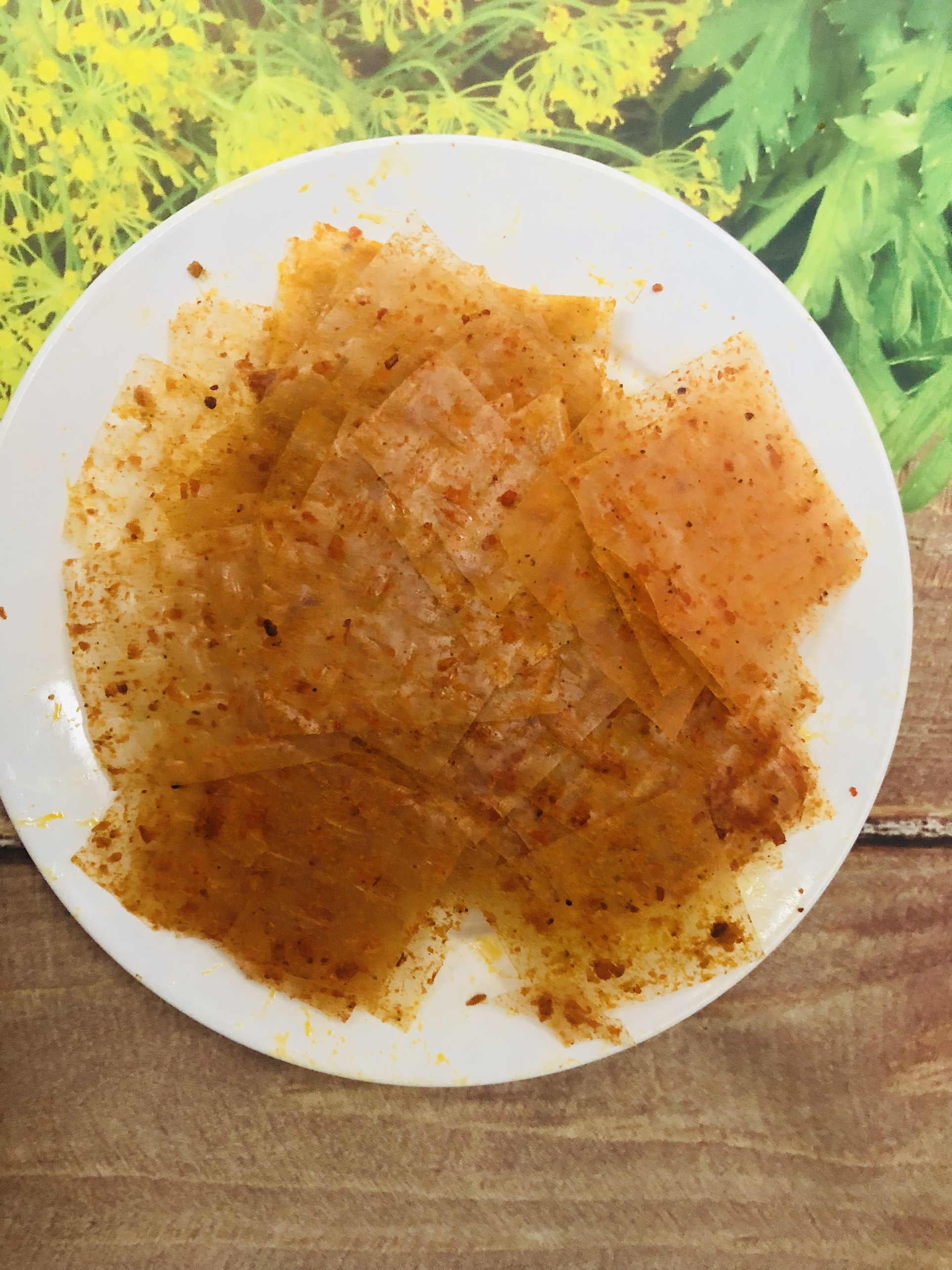 bánh tráng trộn sa tế và tép 100gr
