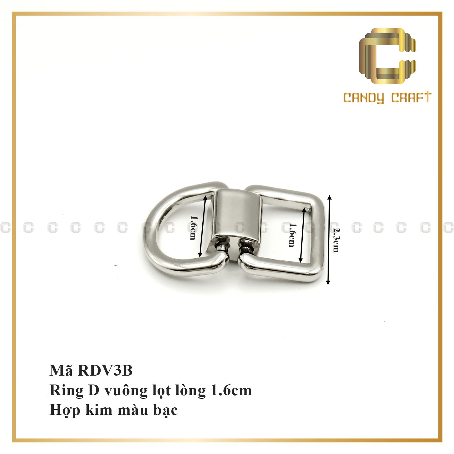 Khoen D đôi & khoen D vuông - phụ kiện làm túi xách