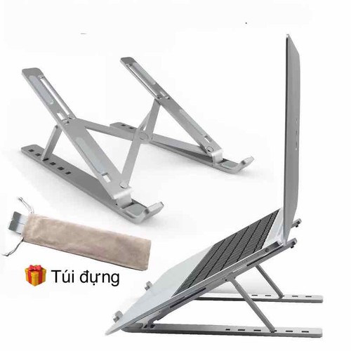 [GIÁ SỐC] Giá Đỡ Laptop Nhôm Gấp Gọn Chỉnh Độ Cao -Chất liệu inox cao cấp, không gỉ, độ bền cao.-Giúp Tản Nhiệt Cho MACBOOK IPAD SURFACE,và các dòng lap top
