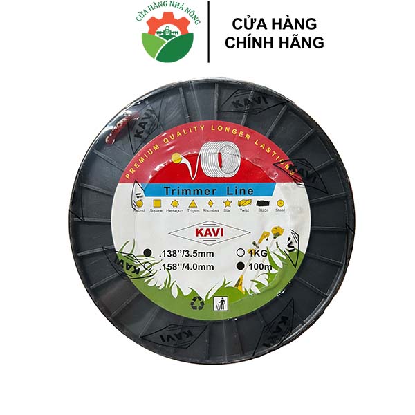 Cước cắt cỏ có gai đỏ KAVI 3.5m 100m cao cấp