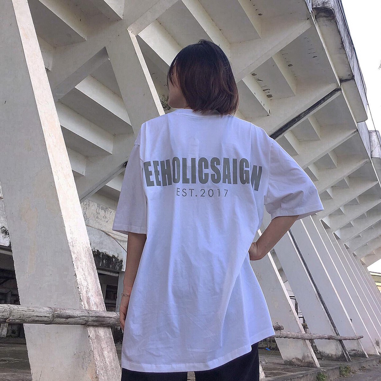TEEHOLIC - Áo Thun Unisex Phản Quang THS Màu Trắng
