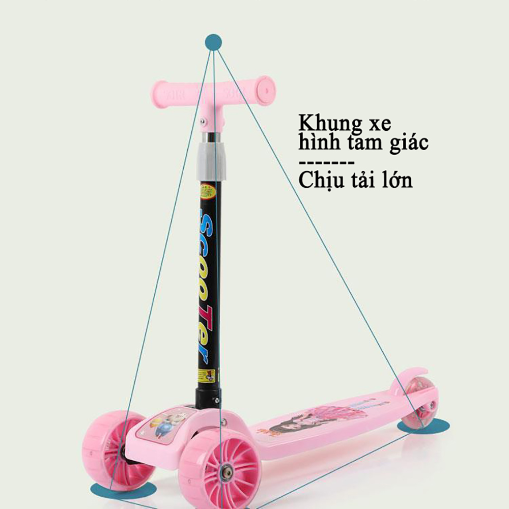 Xe trượt scooter cho bé có bánh xe phát sáng.