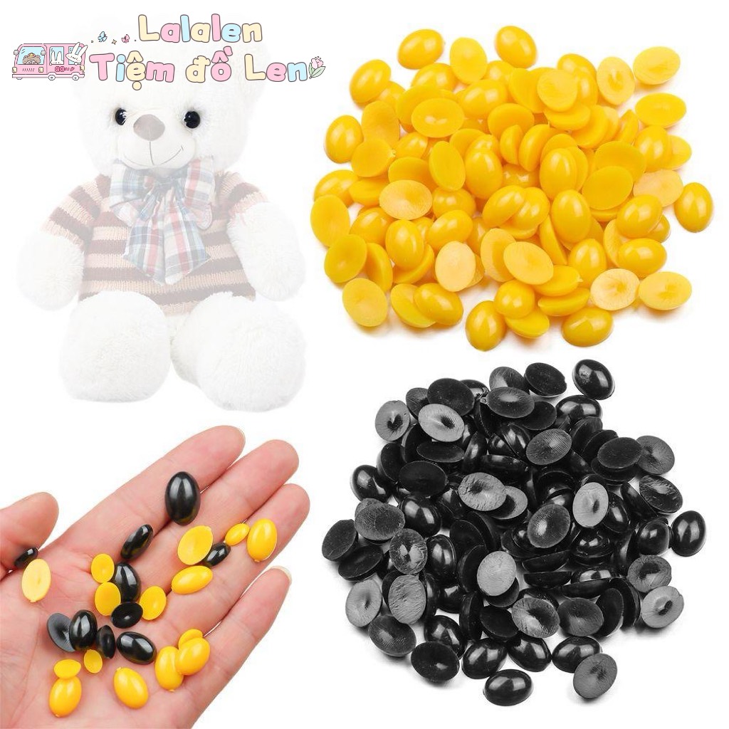 Mắt Thú Nhựa Hình Oval (Có Nhiều Size)