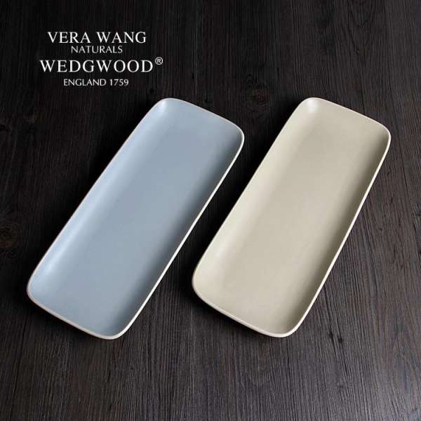 Xuất Khẩu Thương Mại Nước Ngoài Bộ Đồ Ăn Gốm WEDGWOOD14 Inch Lớn Hình Chữ Nhật Khay Đựng Kèm Logo