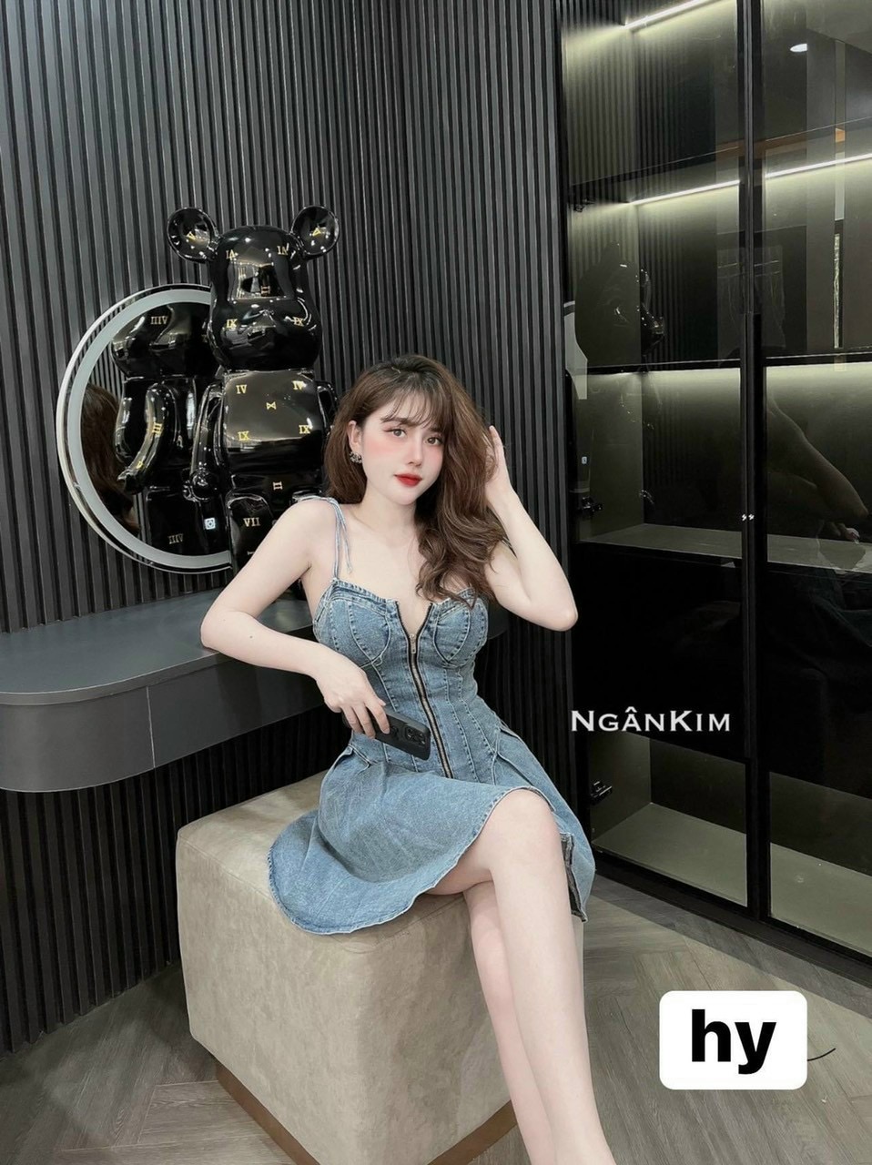 Đầm 2 dây cúp ngực-HC