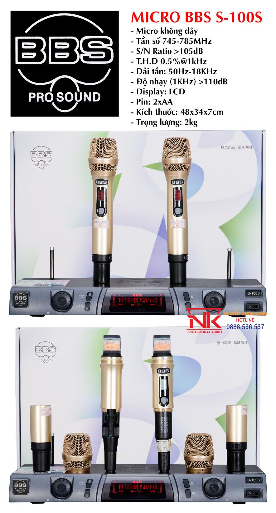 [HCM]Micro không dây BBS 6 số S-100S