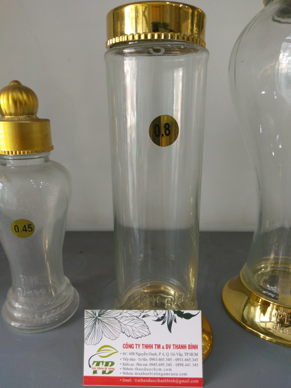 Bình Ngâm sâm Thủy Tinh Cao Cấp 0.8 Lít - Hũ Ngâm Sâm