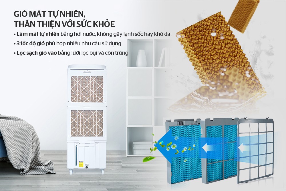 MÁY LÀM MÁT KHÔNG KHÍ SUNHOUSE SHD7756 ( cho diện tích 50m2 )