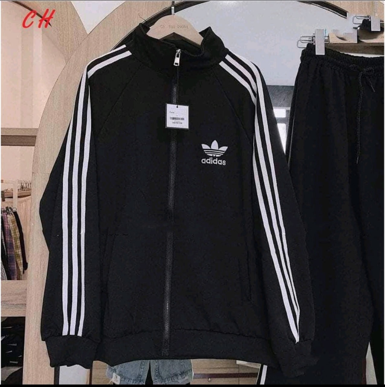[ Sale Toàn Bộ ] Sét áo khoác ba rót +quần sọc  3 sọc