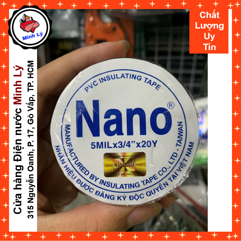 [HCM]2 Cuộn Băng Keo Điện NANO 20 Yards (18.2m)