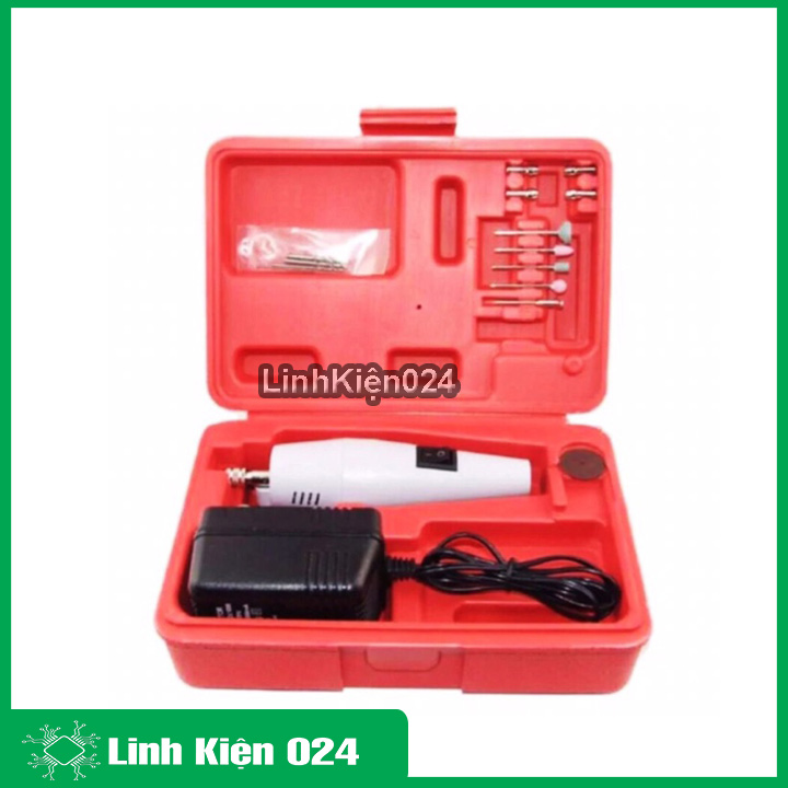 Máy khoan hộp đỏ, khoan mạch điện tử đa năng 12VDC