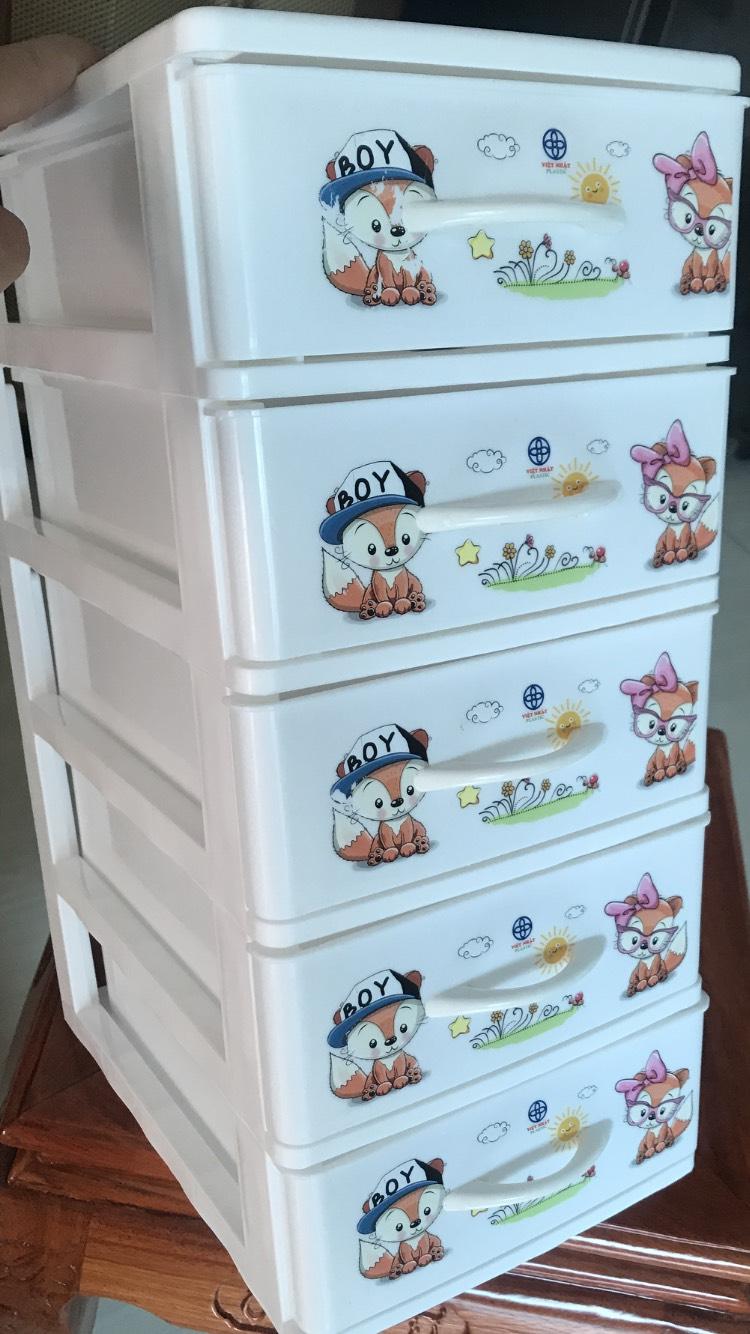 Tủ nhựa mini 3-4-5 tầng màu trắng