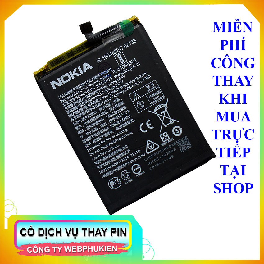 Pin dành cho Nokia 8.1, Nokia X7, Nokia 7.1 Plus HE363 3500mAh (Đen)