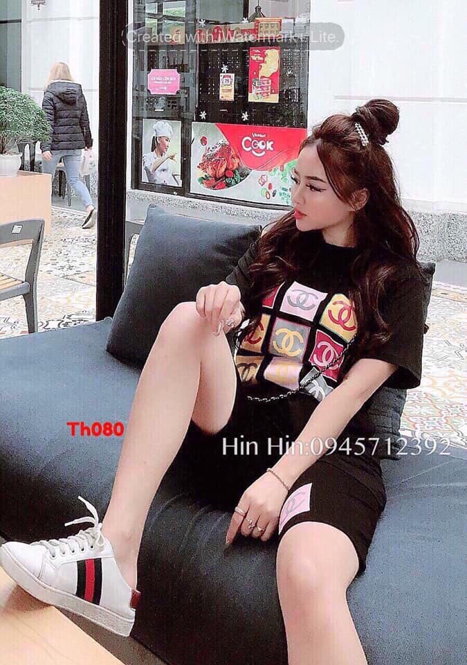 Bộ lững ngố thun cotton in hình logo, HP Home