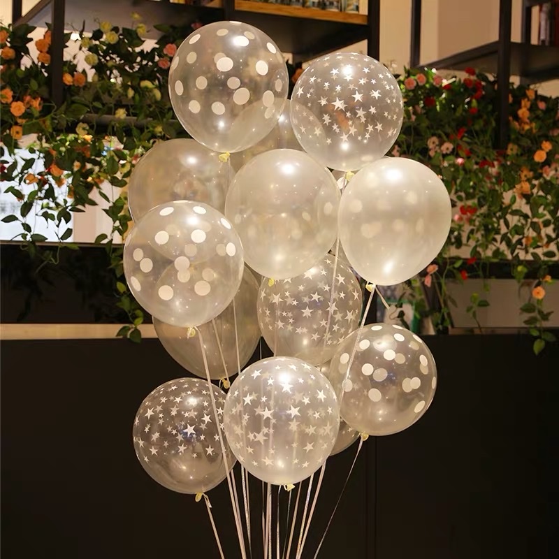 chùm bóng , set bóng trang trí sinh nhật , combo 12 bóng bay mix 3 loại size bóng 30 cm