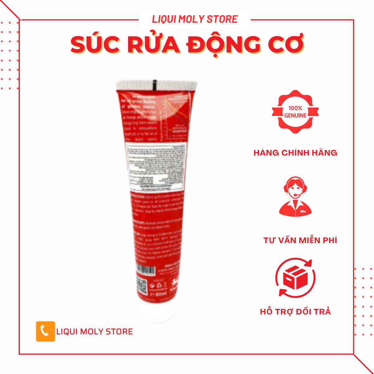 Súc động cơ Wolver Moto Flush Adapter 80ML