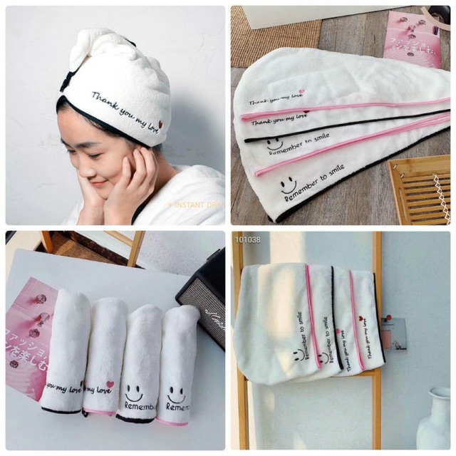 Khăn quấn ủ tóc siêu thấm nhanh khô loại 1