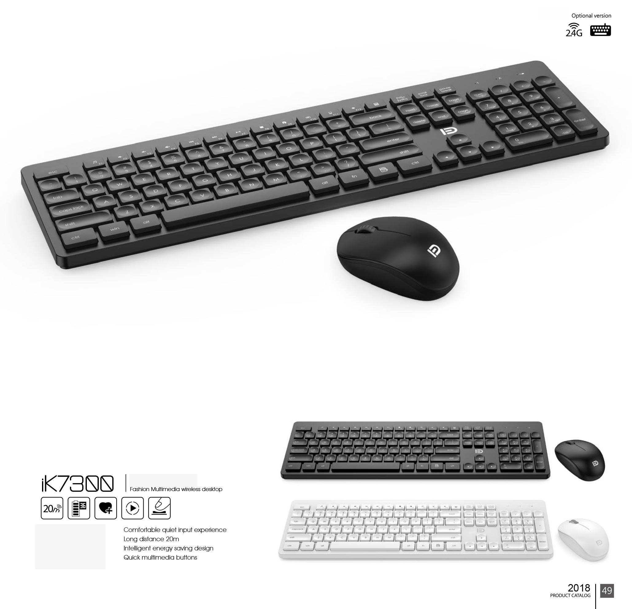 Combo Phím Chuột không dây FD IK7300