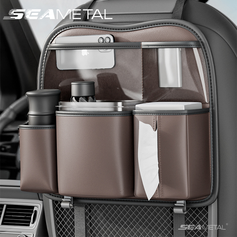 [SEAMETAL Car Seat Back Storage Bag,Multi-functional Car Seat Back Storage Bag Tissue Holder Phone Container Hook Hanging Clothes Umbrella Bag,]