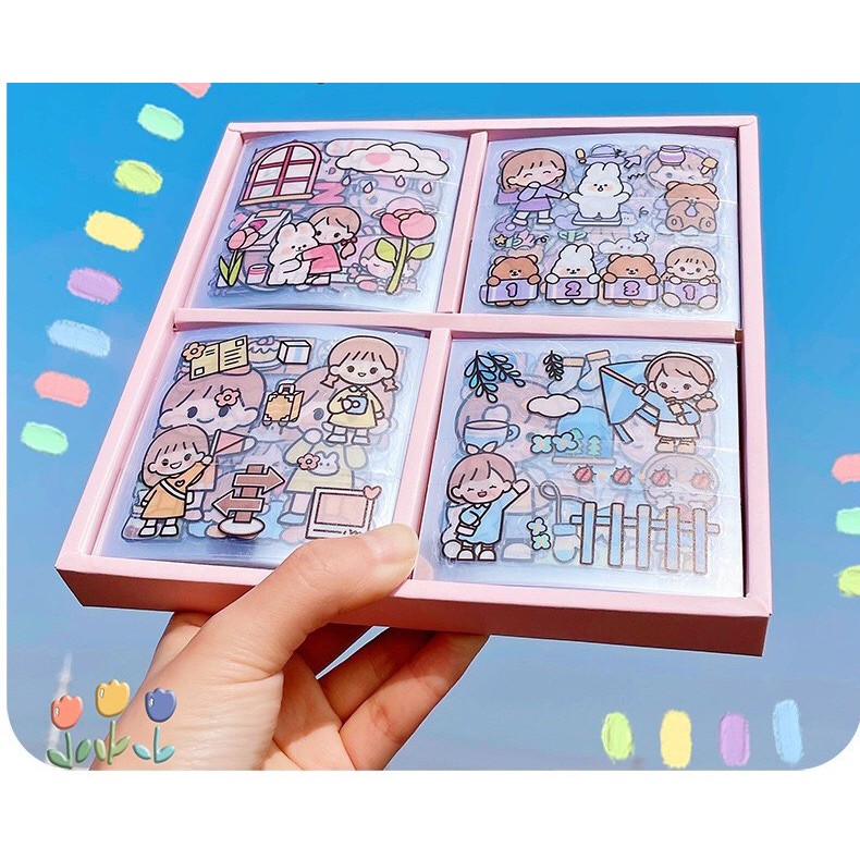 1 MIẾNG STICKER TEA TIME - OCTOBE - Happy day