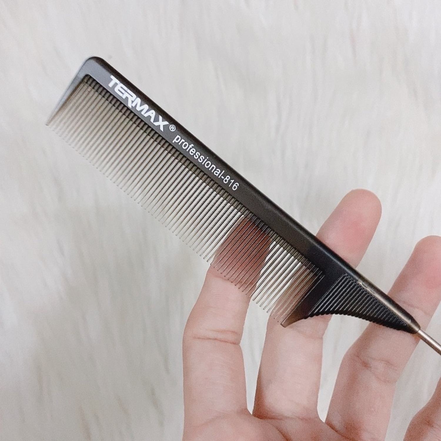 Lược chia tóc chuôi nhọn sắt không gỉ TERMAX