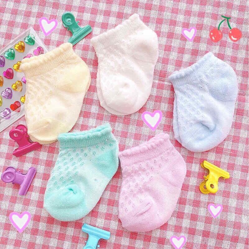 Set 5 đôi Tất len lưới cho bé sơ sinh