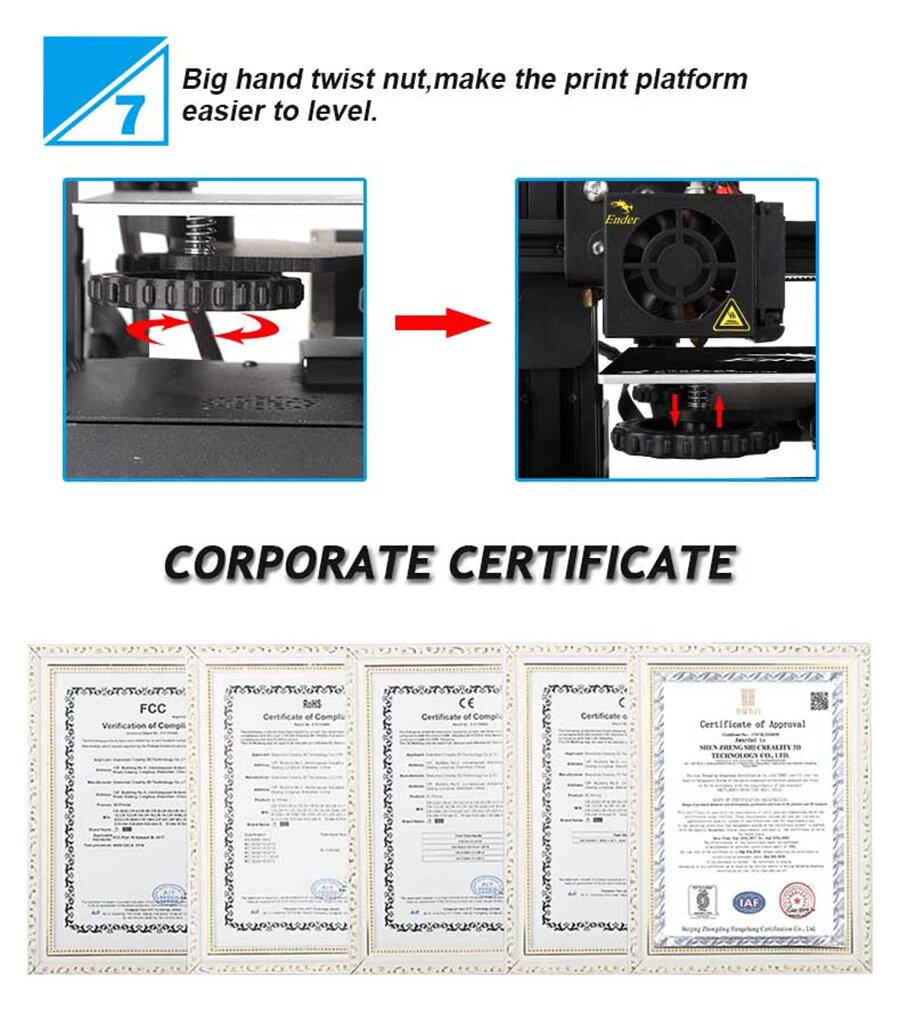 3D printer Creality Ender 3 printing size 22*22*25cm