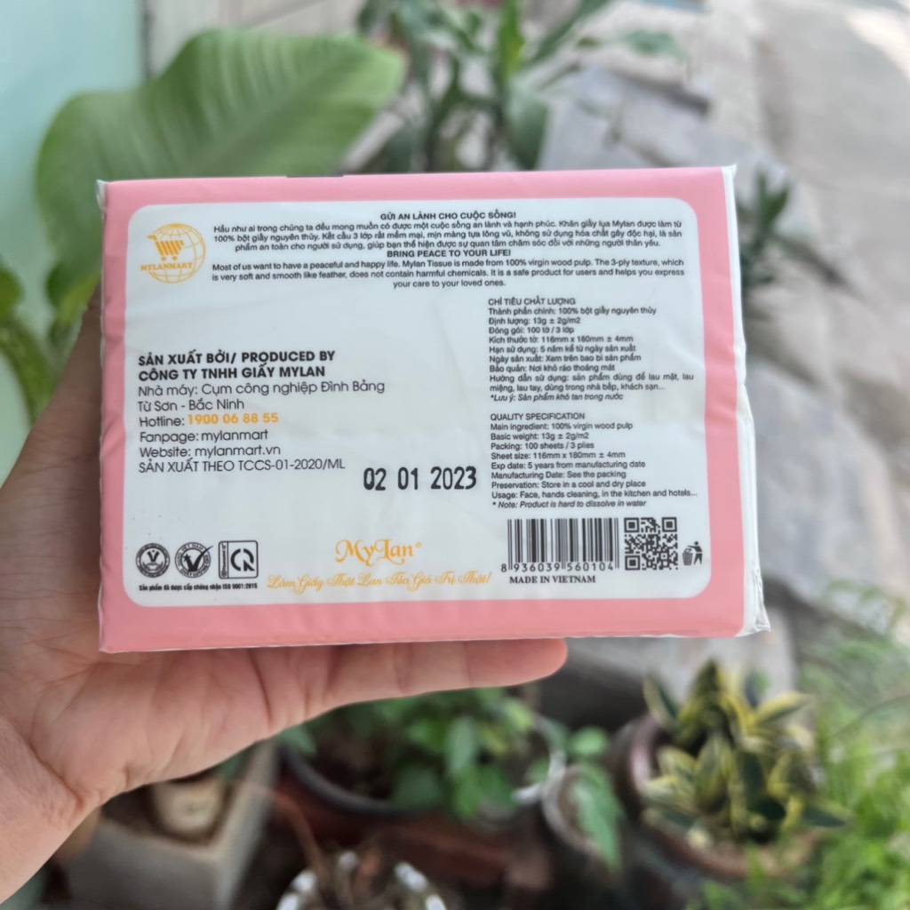 Thùng giấy rút MyLan 3 lớp (thùng 3 màu xanh, hồng, vàng)