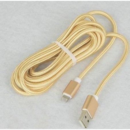 Cáp sạc Android iphone loại dài 3m bọc dù sạc nhanh cổng lightning và usb micro, Type C