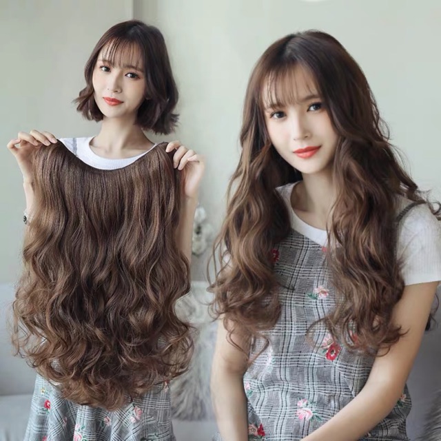 Tóc giả kẹp 6 phím xoăn dợn sóng hàn quốc - mã hq230 45