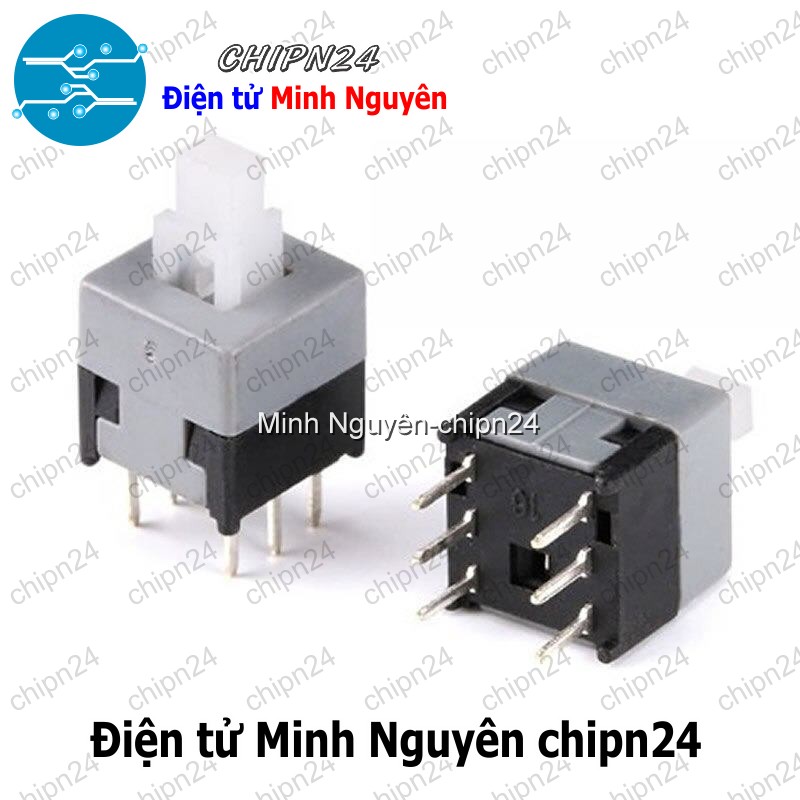 [10 cái] (F83) Nút nhấn 6 chân 8.5x8.5mm Tự giữ - HH000559