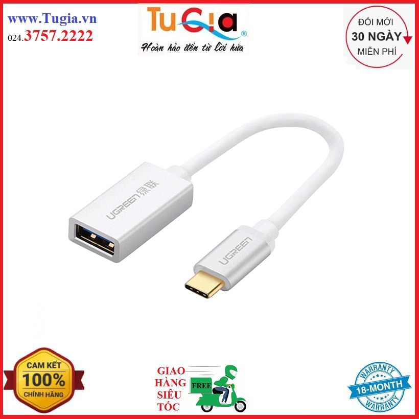 Cáp OTG Ugreen Type-C Sang USB 3.0 40325 (20cm) - Hàng Chính Hãng