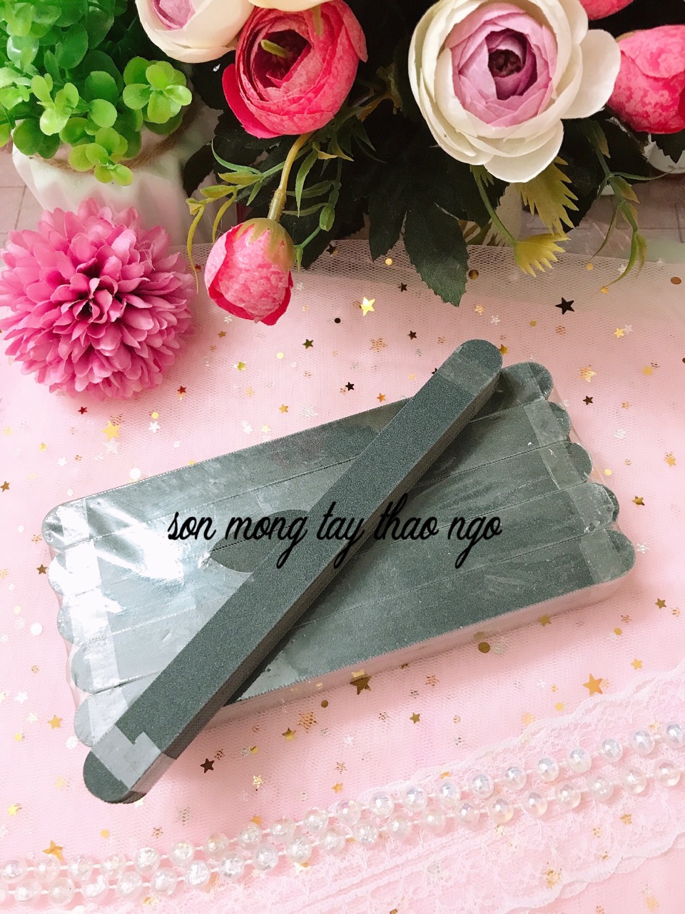 Combo 3 Dũa móng đen loại tốt dành cho Nail