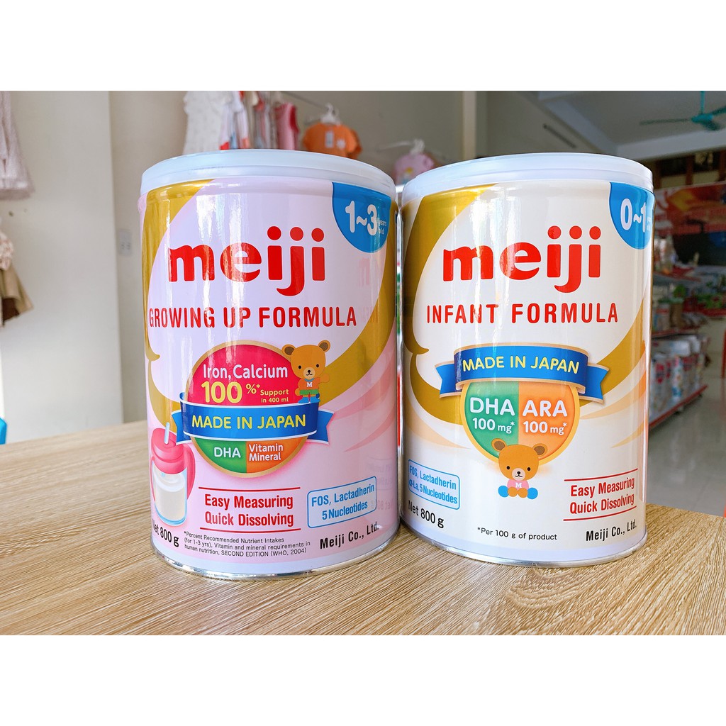 Sữa Meiji số 0, 9 800g Mẫu mới ( nhập khẩu chính hãng)