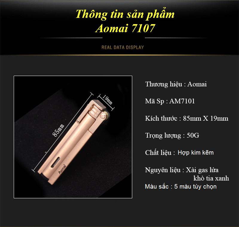Bật Lửa Gas Khò Cao Cấp AOMAI 7101 ( 5 màu tùy chọn )
