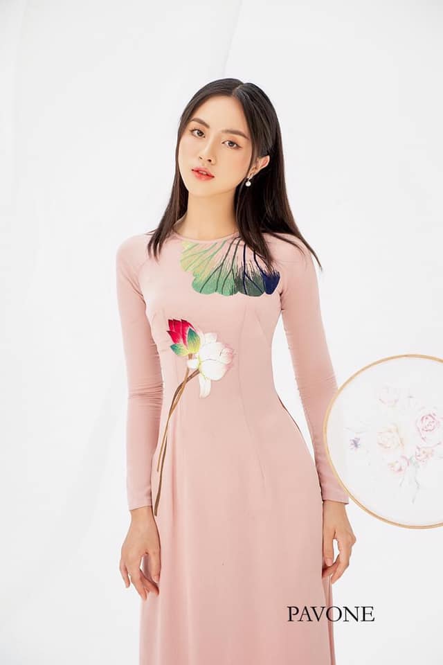 áo dài thêu tây thi cao cấp kèm quần