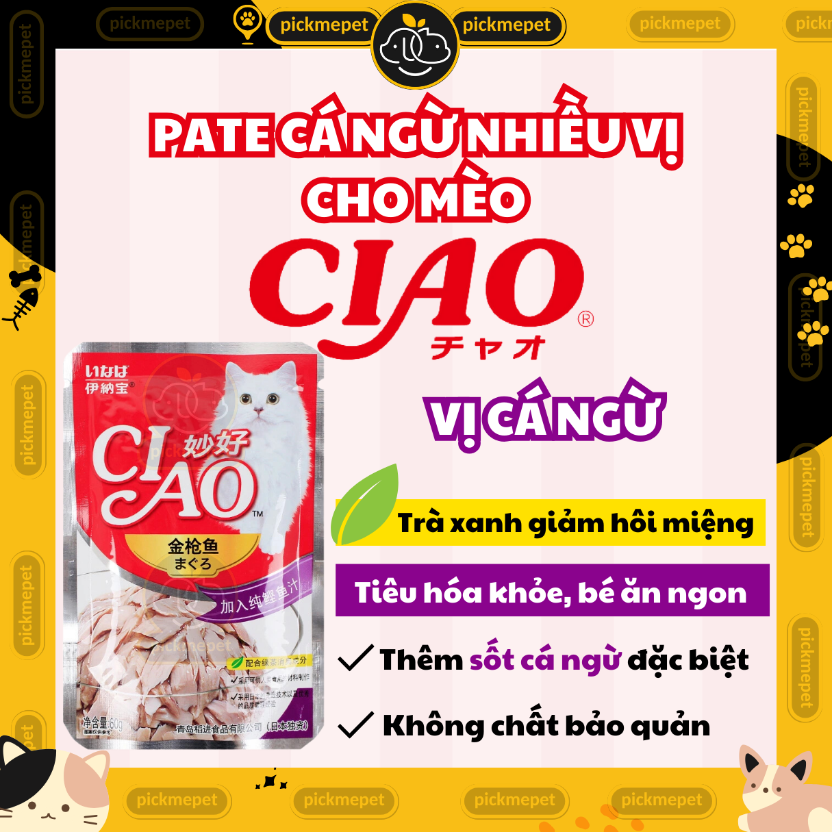 Pate Ciao in Many Delicious Flavors for Cats of All Ages 60g