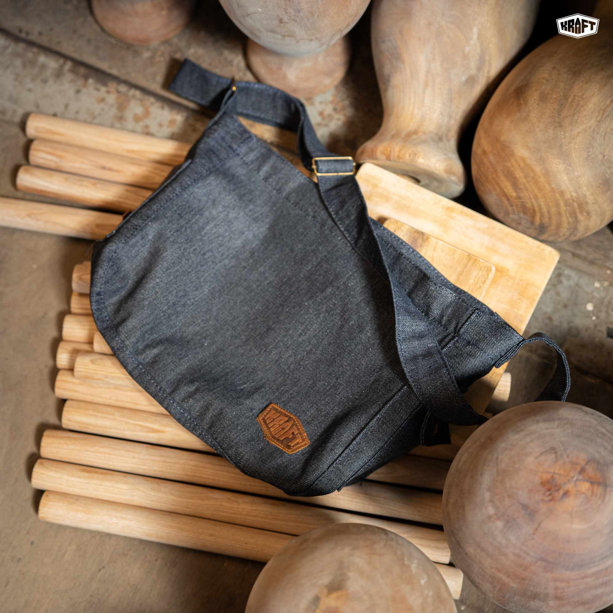 Túi đeo chéo Kraft Cargo Denim (Satchel Bag)