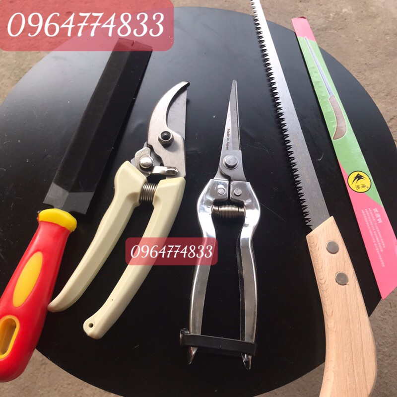 bộ 4 món kéo cắt cành ,cưa cành,dũa cưa