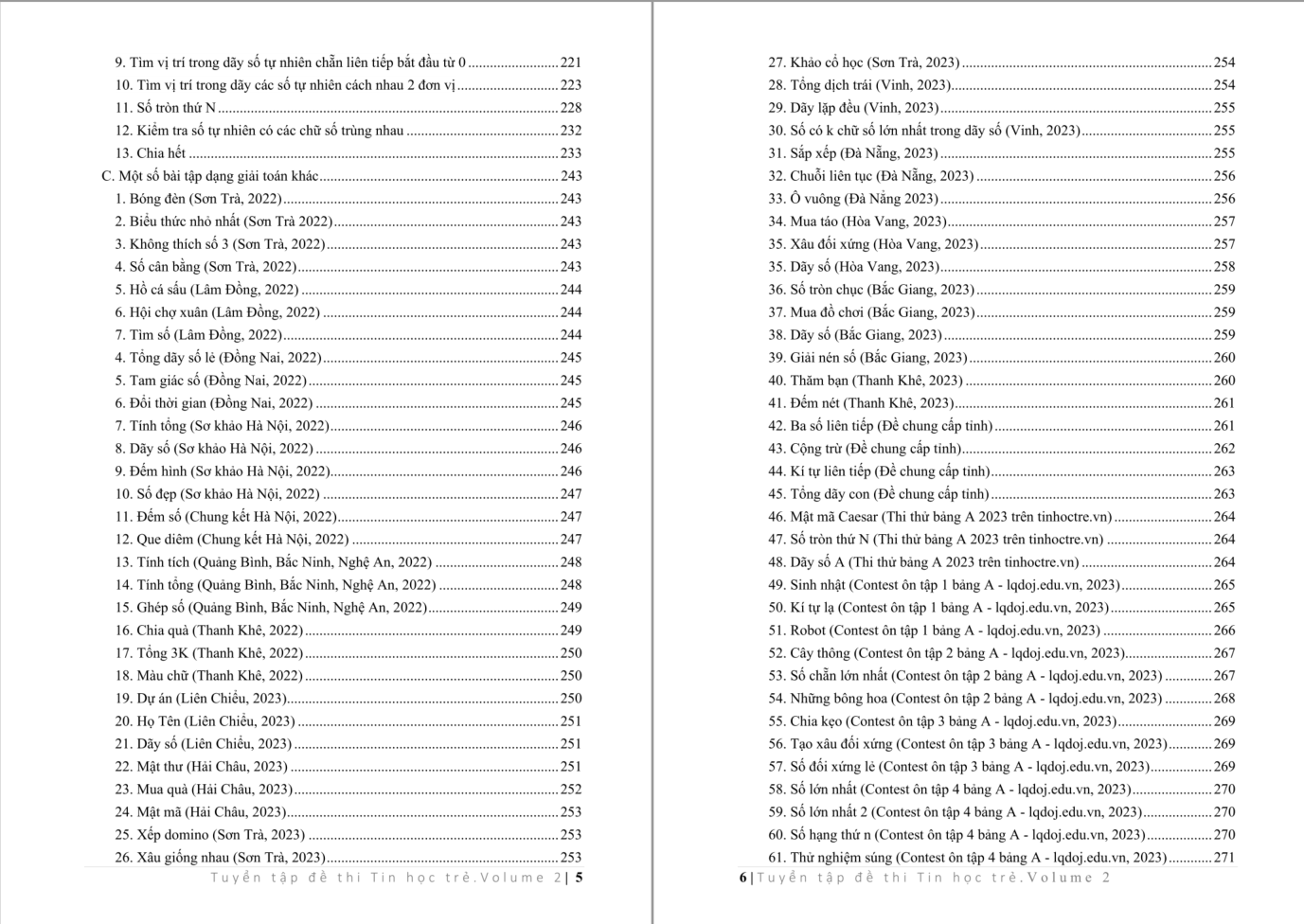 Tuyển tập đề thi Tin học trẻ. Volume 2.