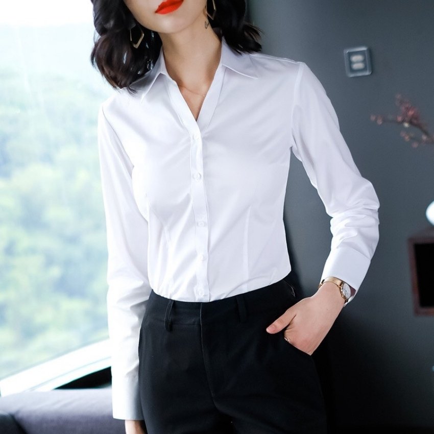 áo sơ mi nữ trắng thanh lịch