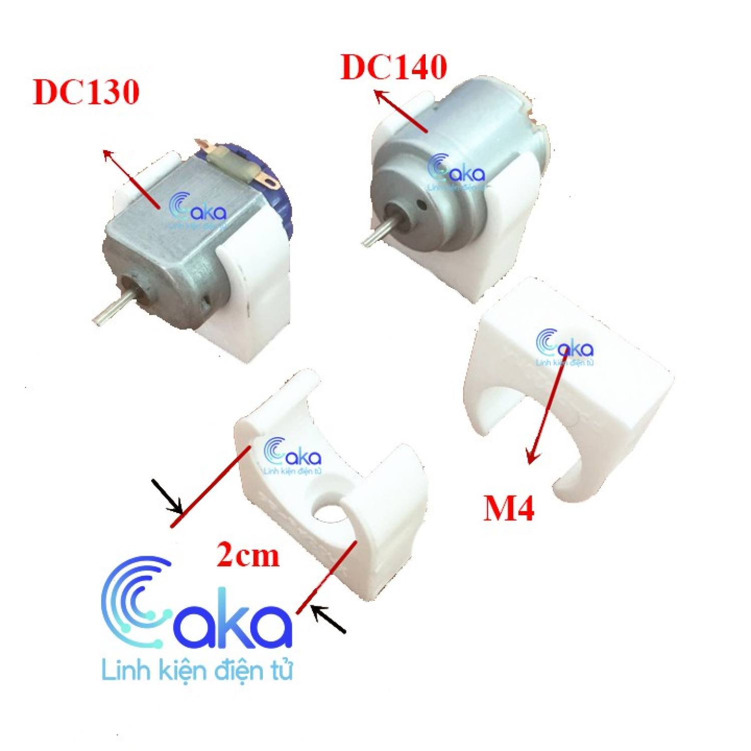 Motor dc 3V 130 140 - Gá giữ động cơ