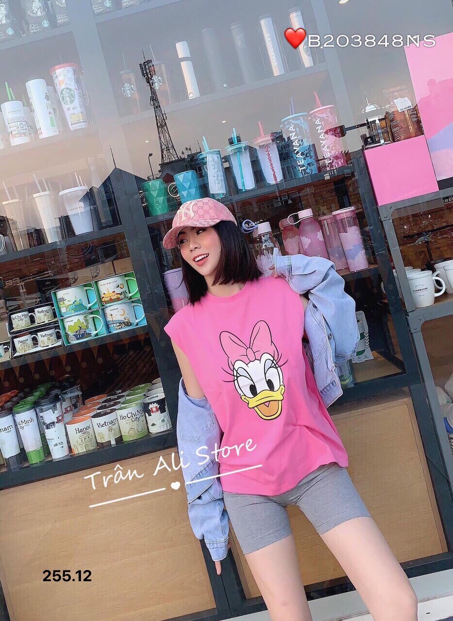 Bộ thun cotton cộc tay in vịt donal ttsla0192