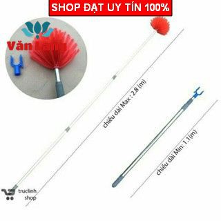 Chổi quét mạng nhện 2in1 cán rút