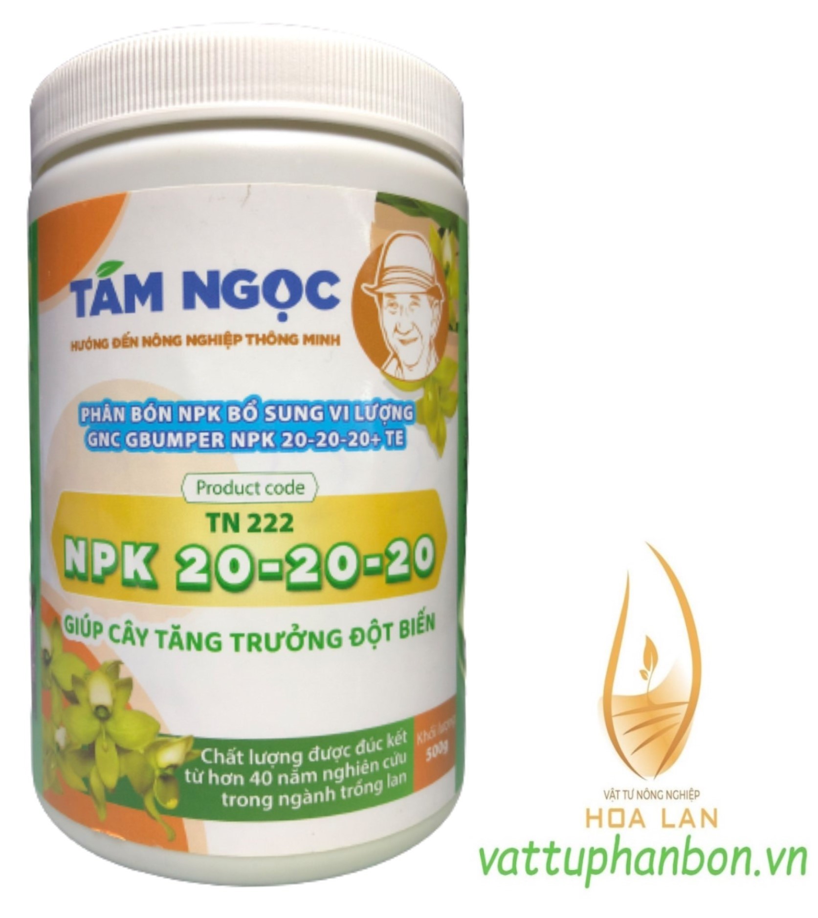 Phân bón npk 20-20-20+te tám ngọc 222 - #393a# 500g