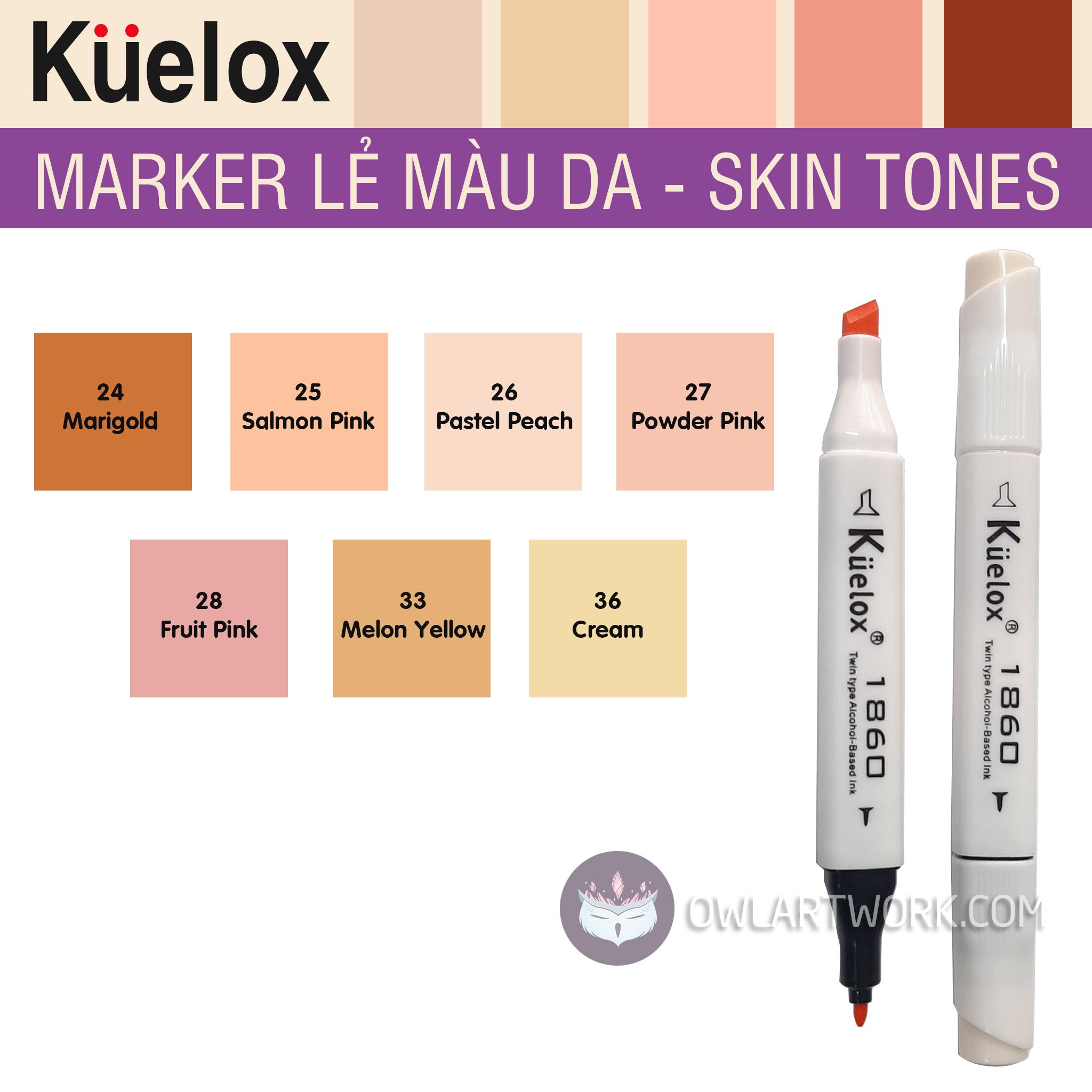 [HCM]Bút Marker KUELOX Tone Màu Da Cây Lẻ